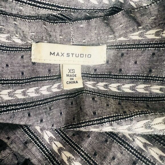 Max Studio Womens Gray Striped Sleeveless A Line Dress Size XS - Picture 6 of 8